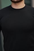 Erkek Kısa Kollu çizgi Kabartma Detaylı T-shirt resmi